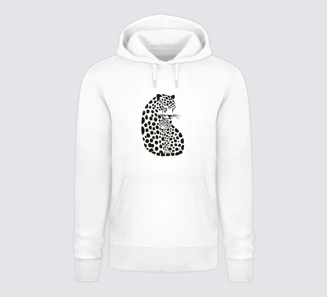 Madre leopardo con bambino felpa con cappuccio da Autofocus