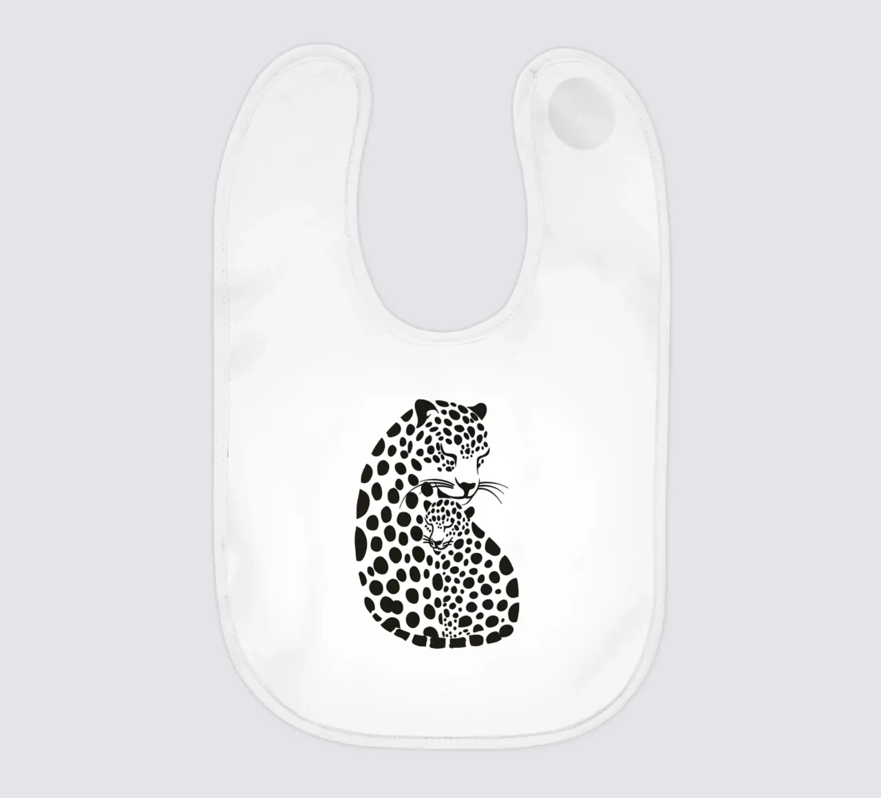 Madre leopardo con bambino bavaglino da Autofocus