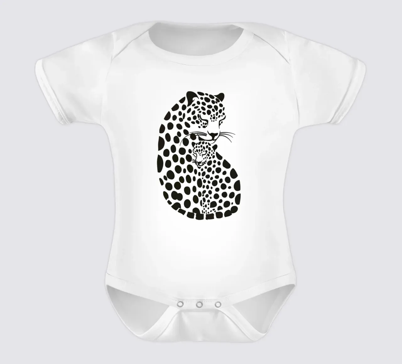 Madre leopardo con bambino body neonato maniche corte da Autofocus