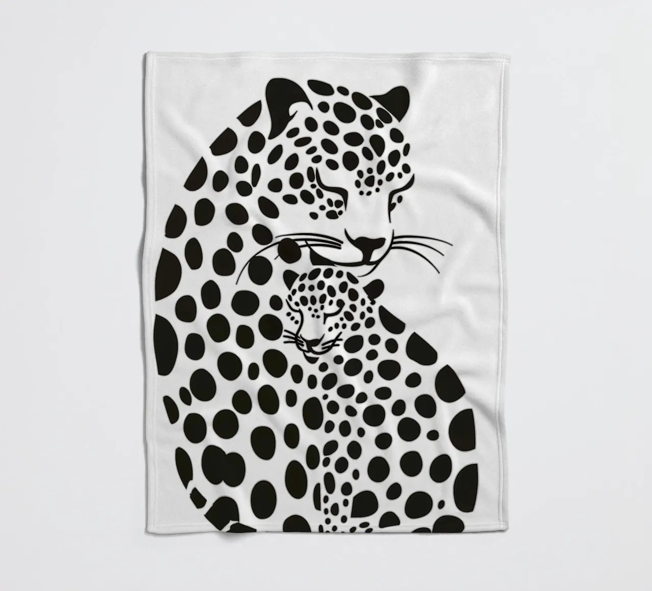 Madre leopardo con bambino coperta in pile da Autofocus