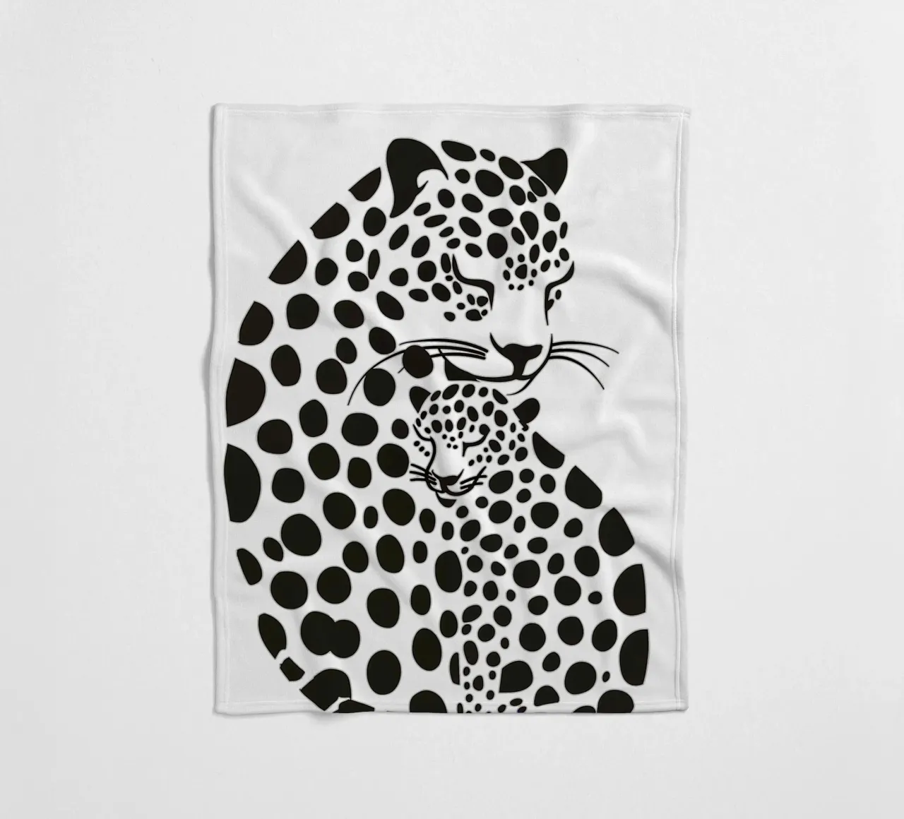 Madre leopardo con bambino coperta in pile da Autofocus