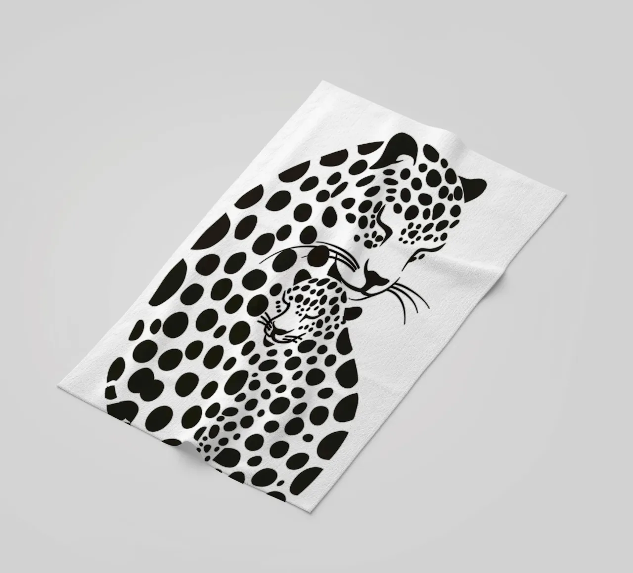 Madre leopardo con bambino telo mare da Autofocus