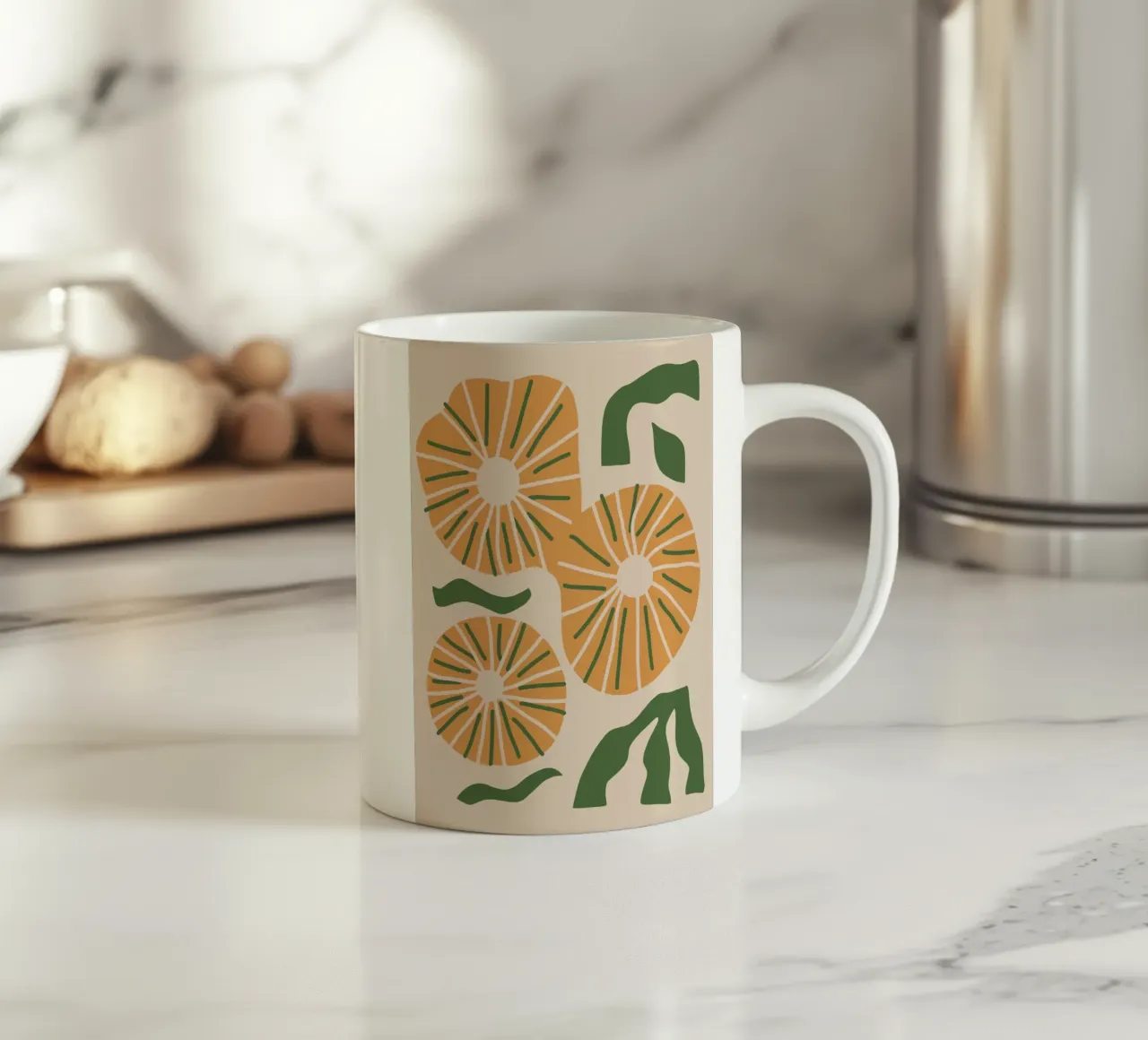 Girasole retrò tazza in ceramica da Little Dean
