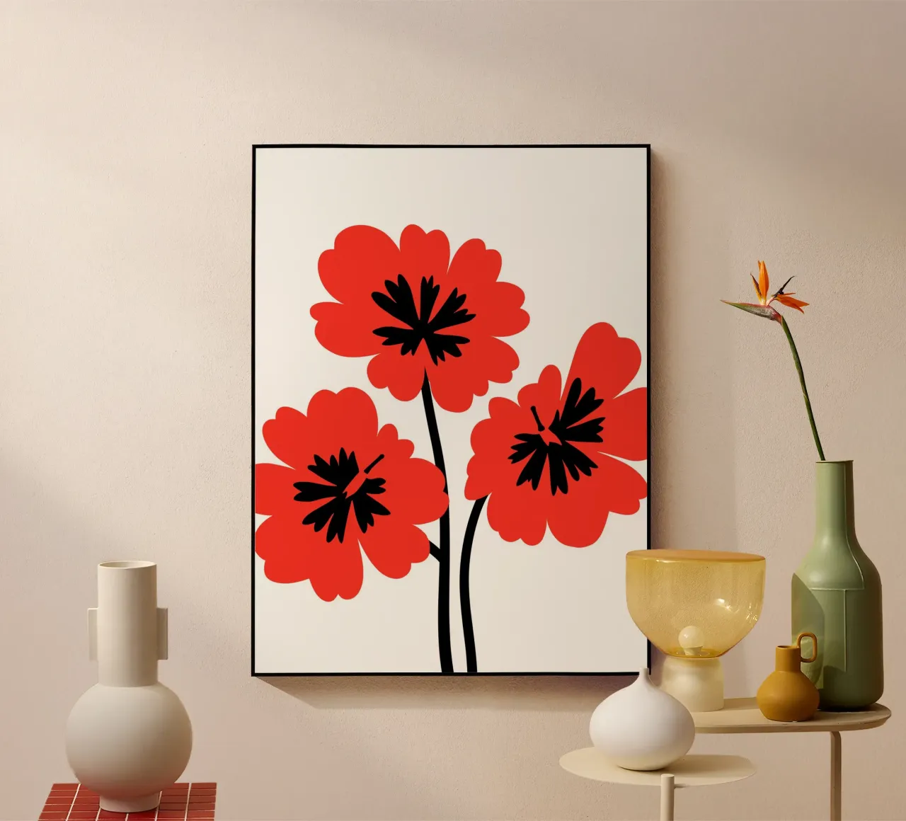Red Poppy Harmony plexiglass da LisaArtes