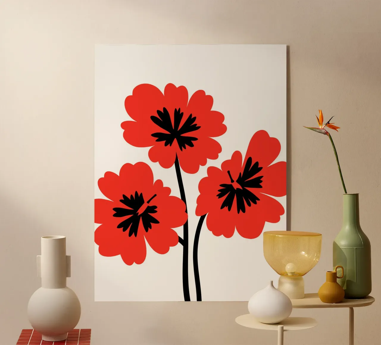 Red Poppy Harmony plexiglass da LisaArtes