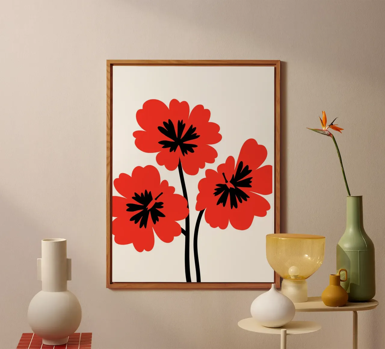 Red Poppy Harmony alluminio dibond da LisaArtes