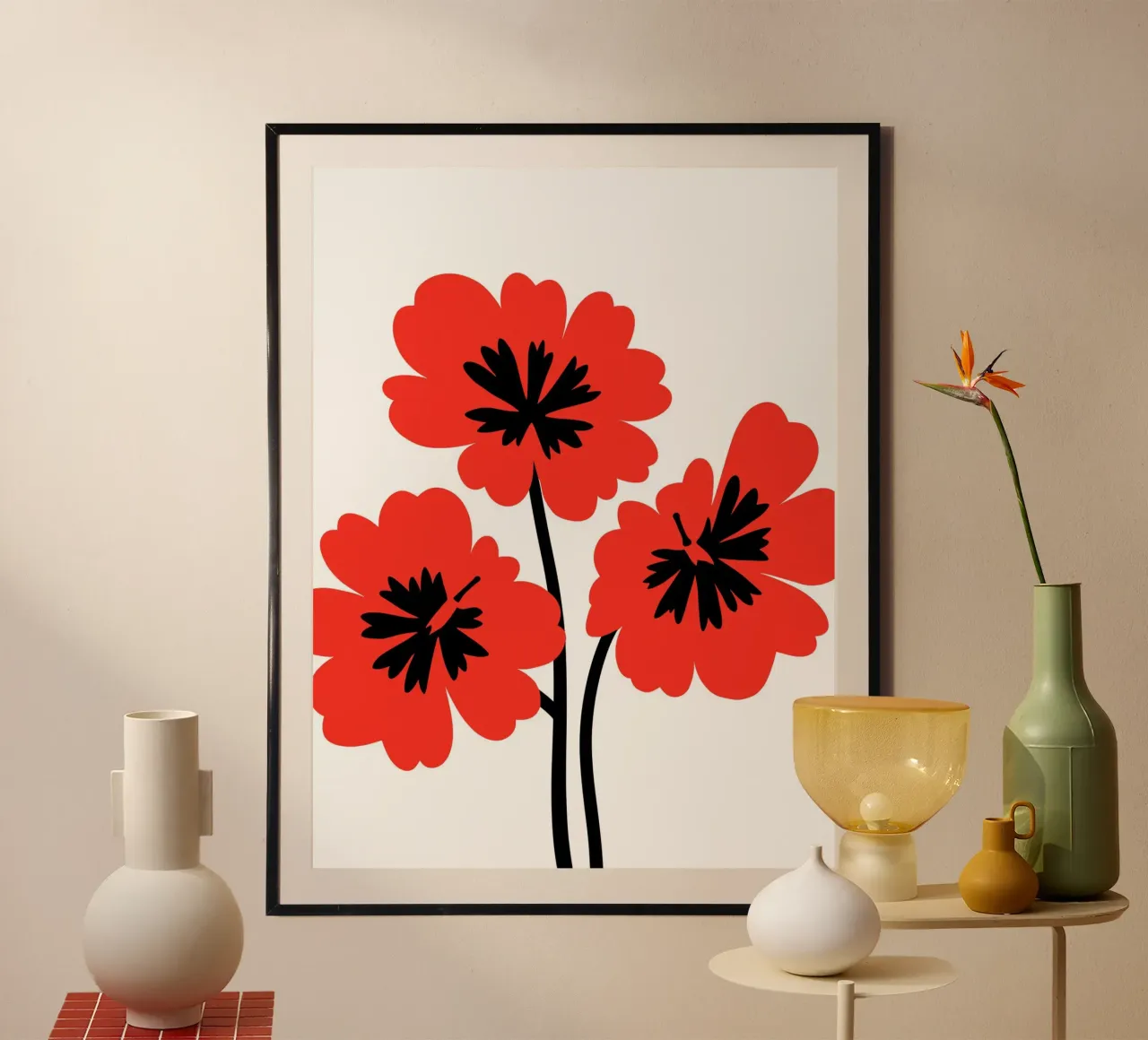 Red Poppy Harmony carta hahnemühle da LisaArtes
