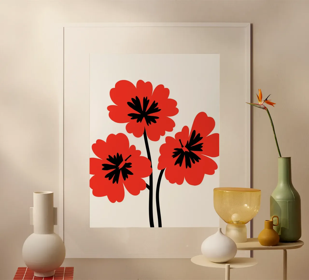 Red Poppy Harmony carta hahnemühle da LisaArtes