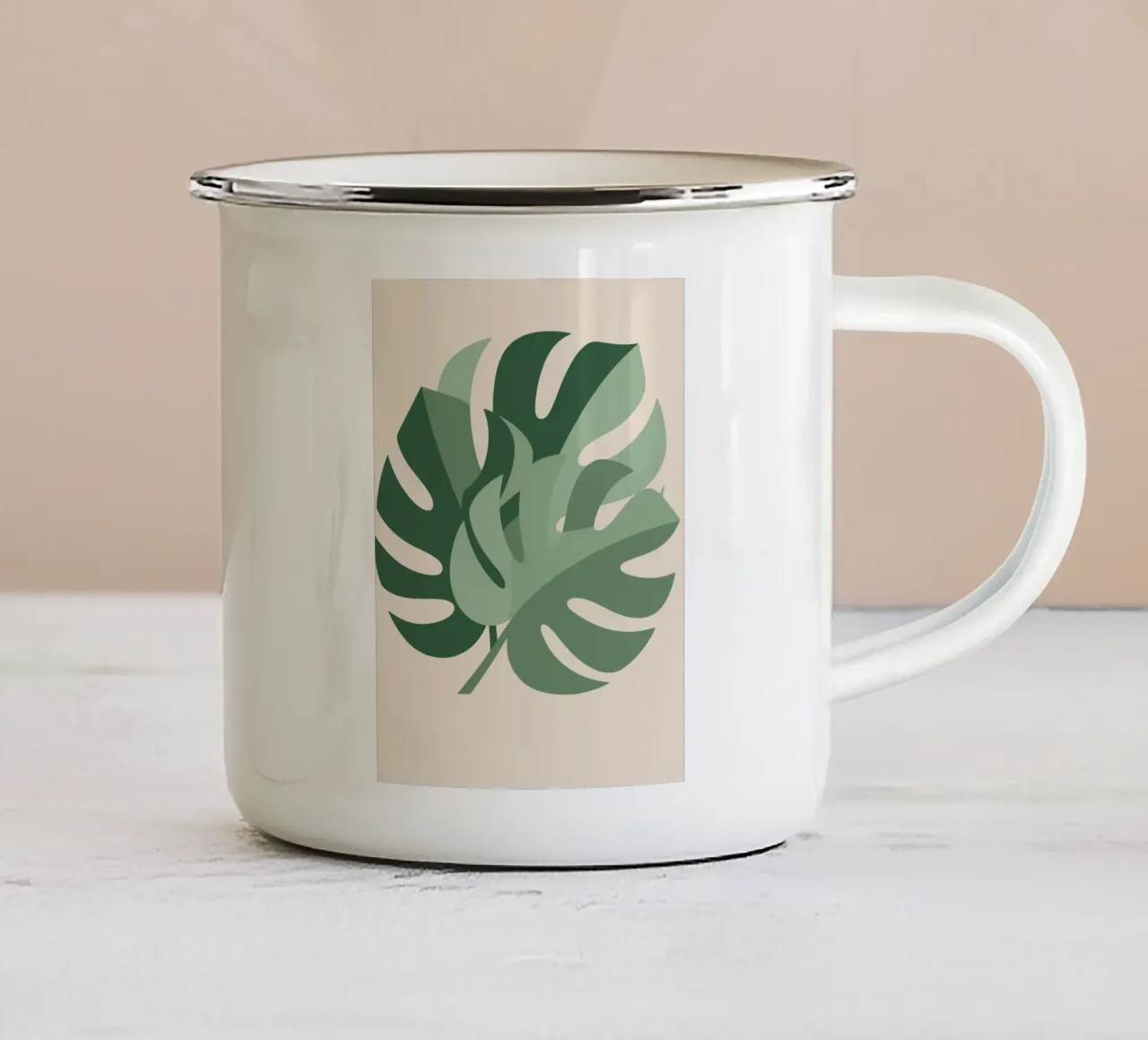 flower green tazza in smalto da LisaArtes