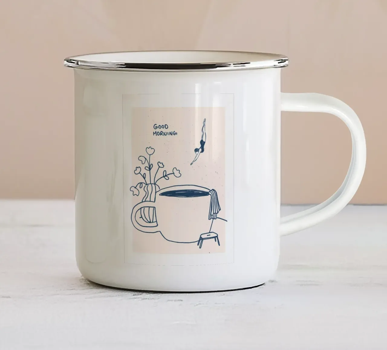 Cucina retrò tazza in smalto da janna shop