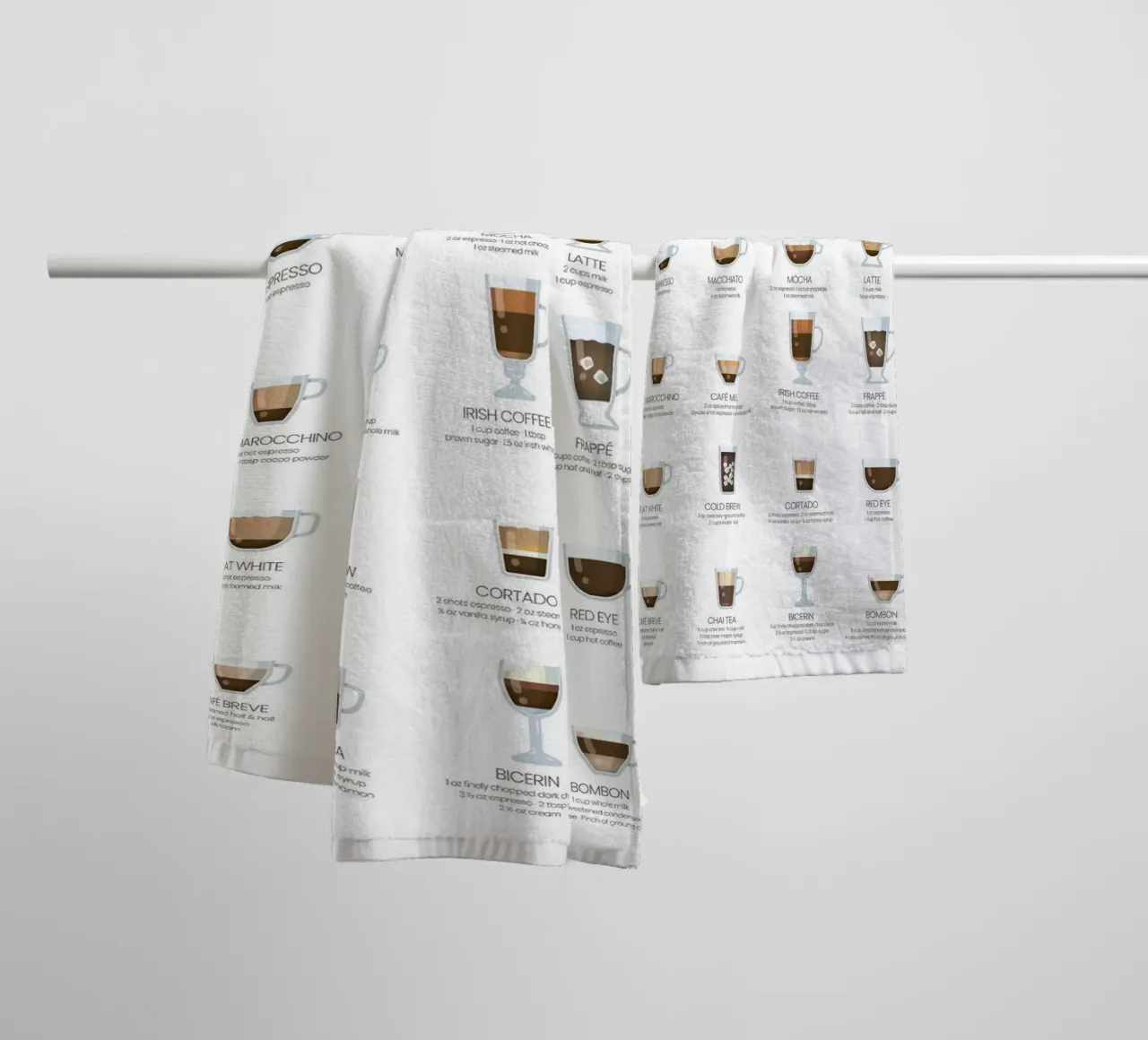Tipi di caffè State Media Vision asciugamano da bagno da janna shop