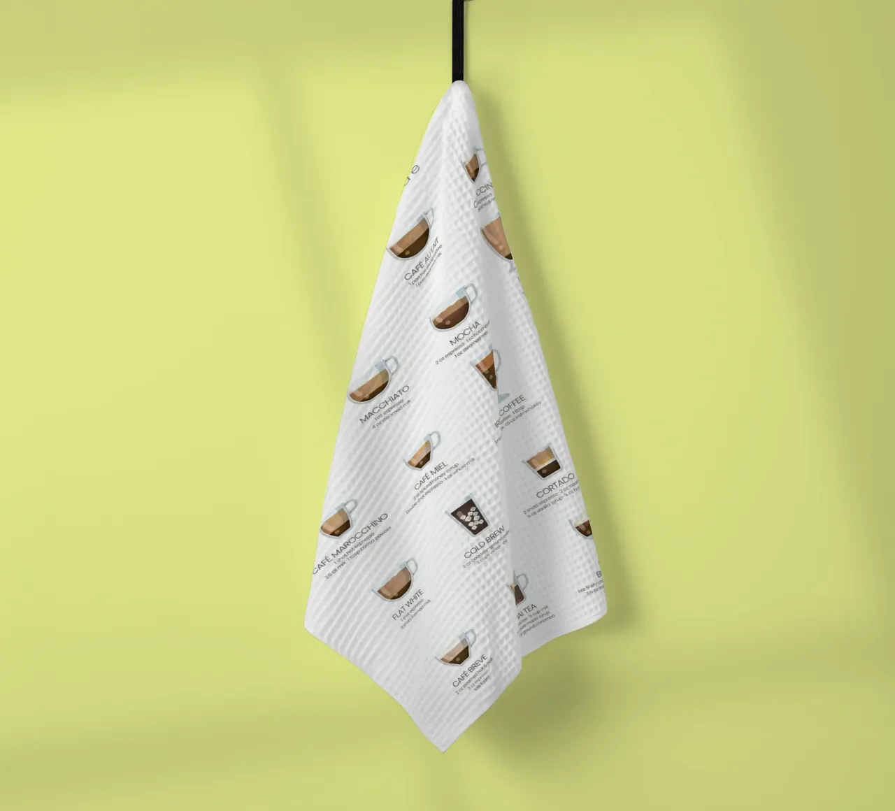 Tipi di caffè State Media Vision canovaccio da cucina da janna shop