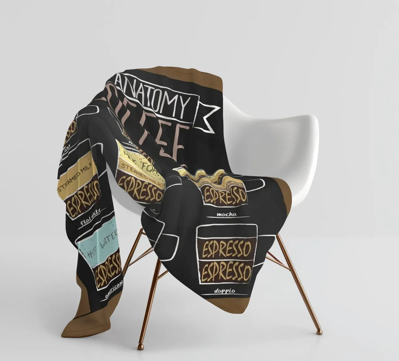 L'anatomia del caffè coperta in pile da janna shop