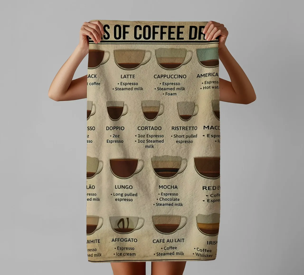 L'anatomia del caffè asciugamano da bagno da janna shop