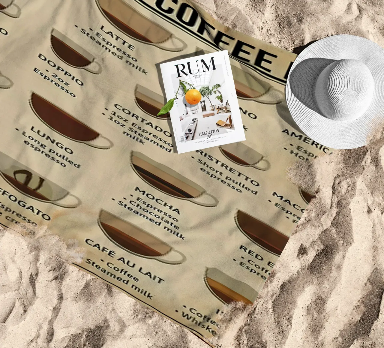 L'anatomia del caffè telo mare da janna shop