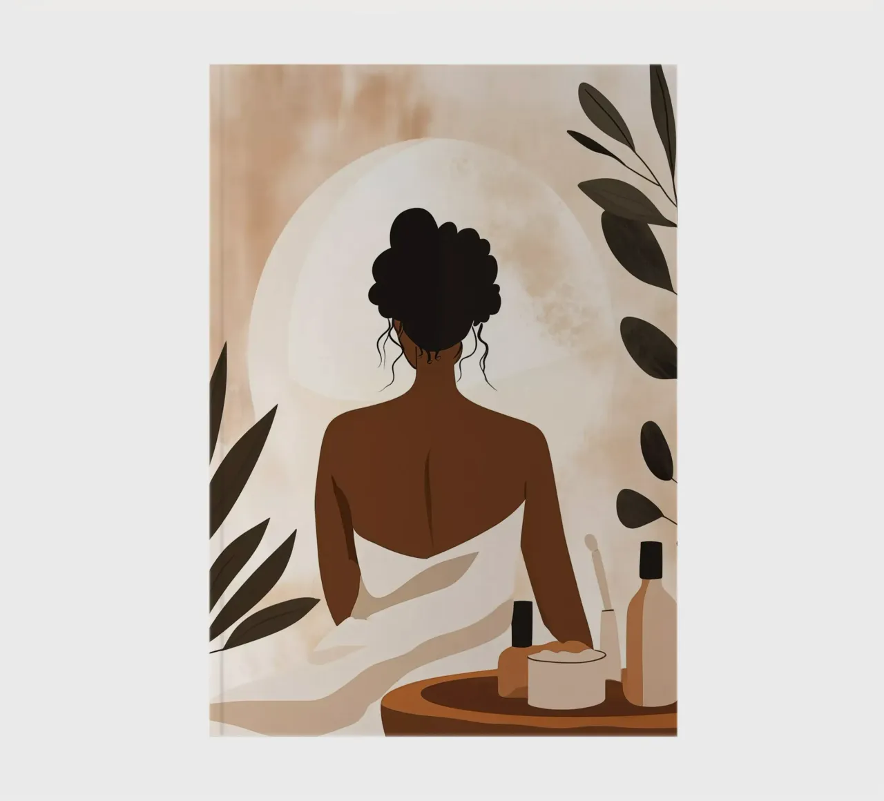 Boho woman for the bathroom notebook by Autofocus