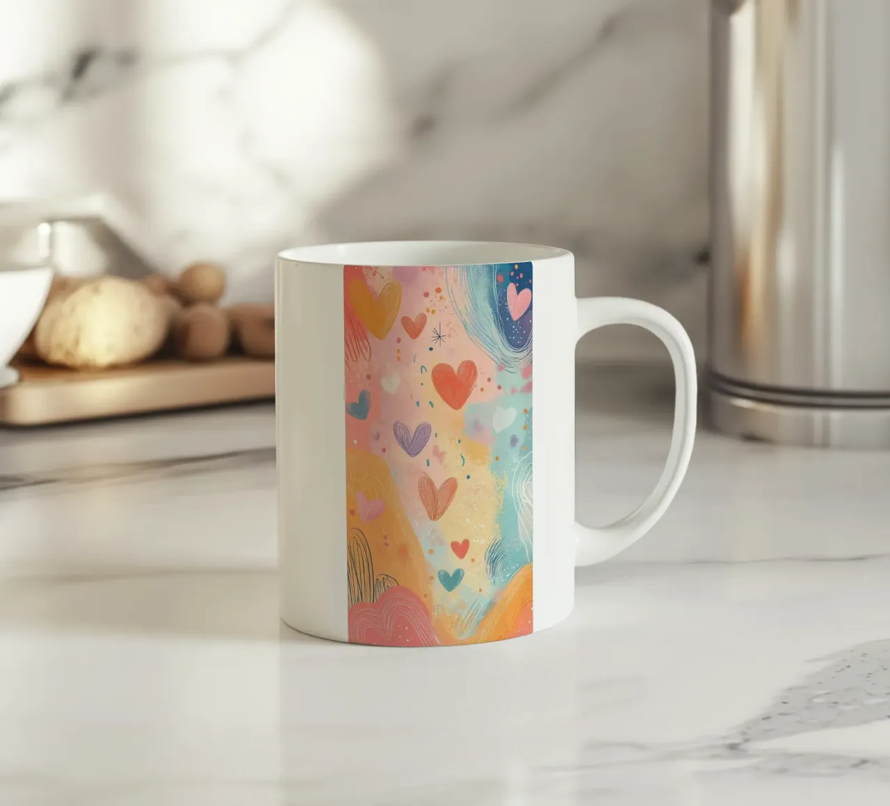 heart art color tazza in ceramica da beney
