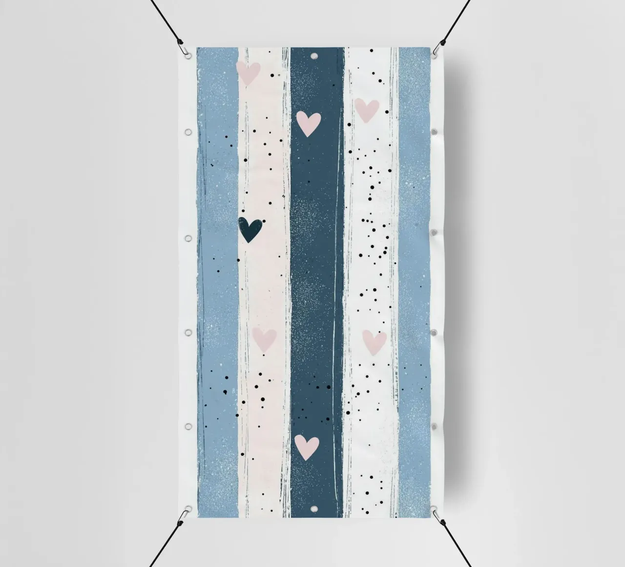 heart in striped color telo in pvc da beney