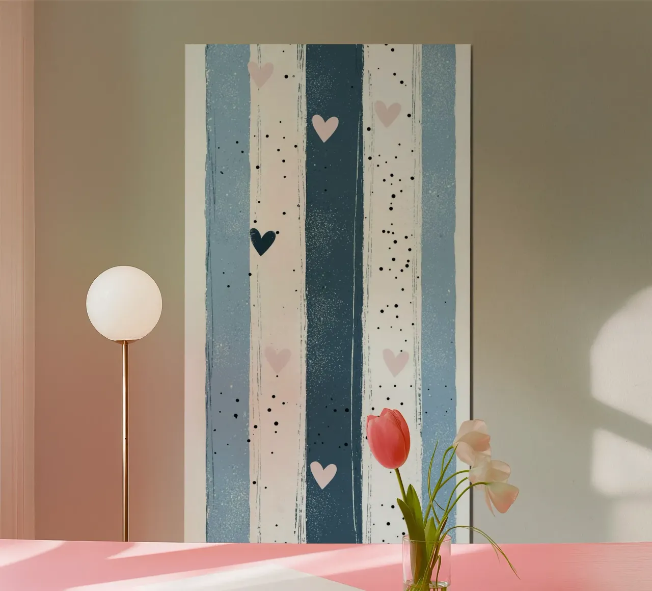 heart in striped color carta hahnemühle da beney