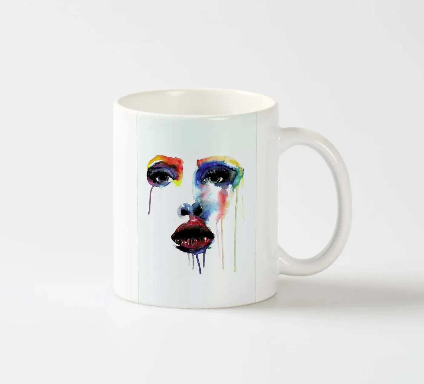 Crying Blue ceramic mug by Mathilde Olsen