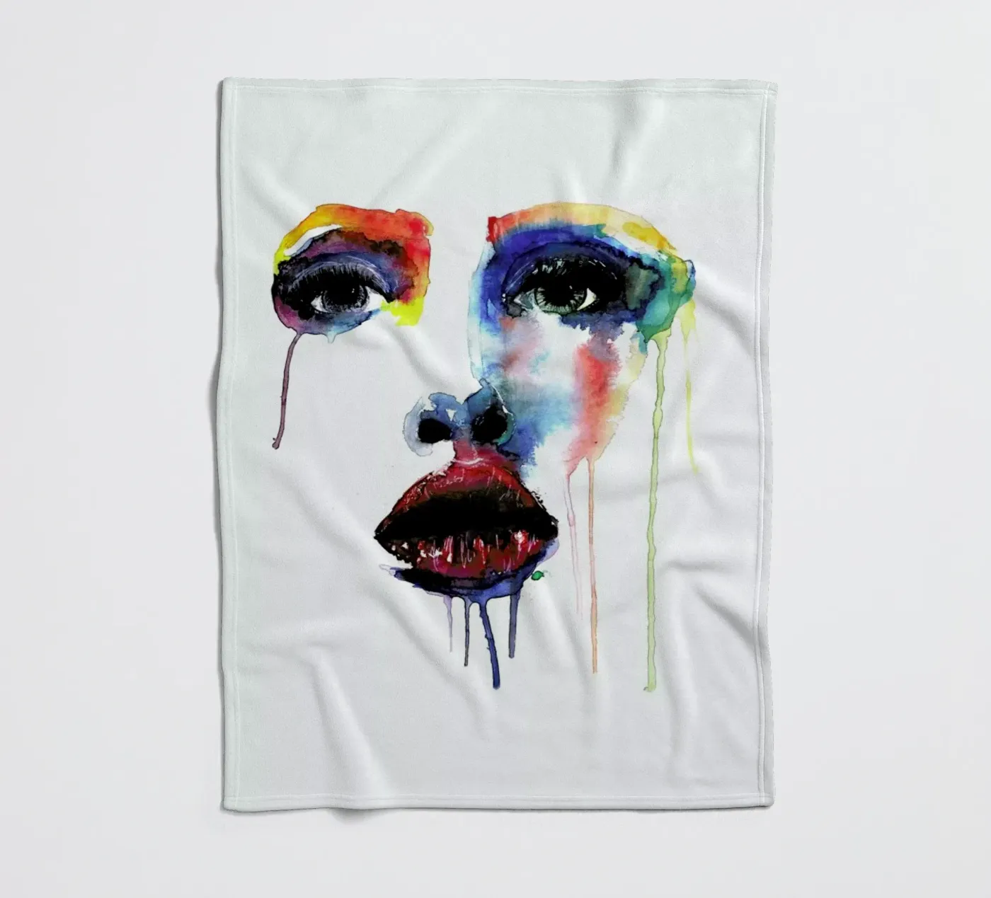 Crying Blue fleecedeken van Mathilde Olsen