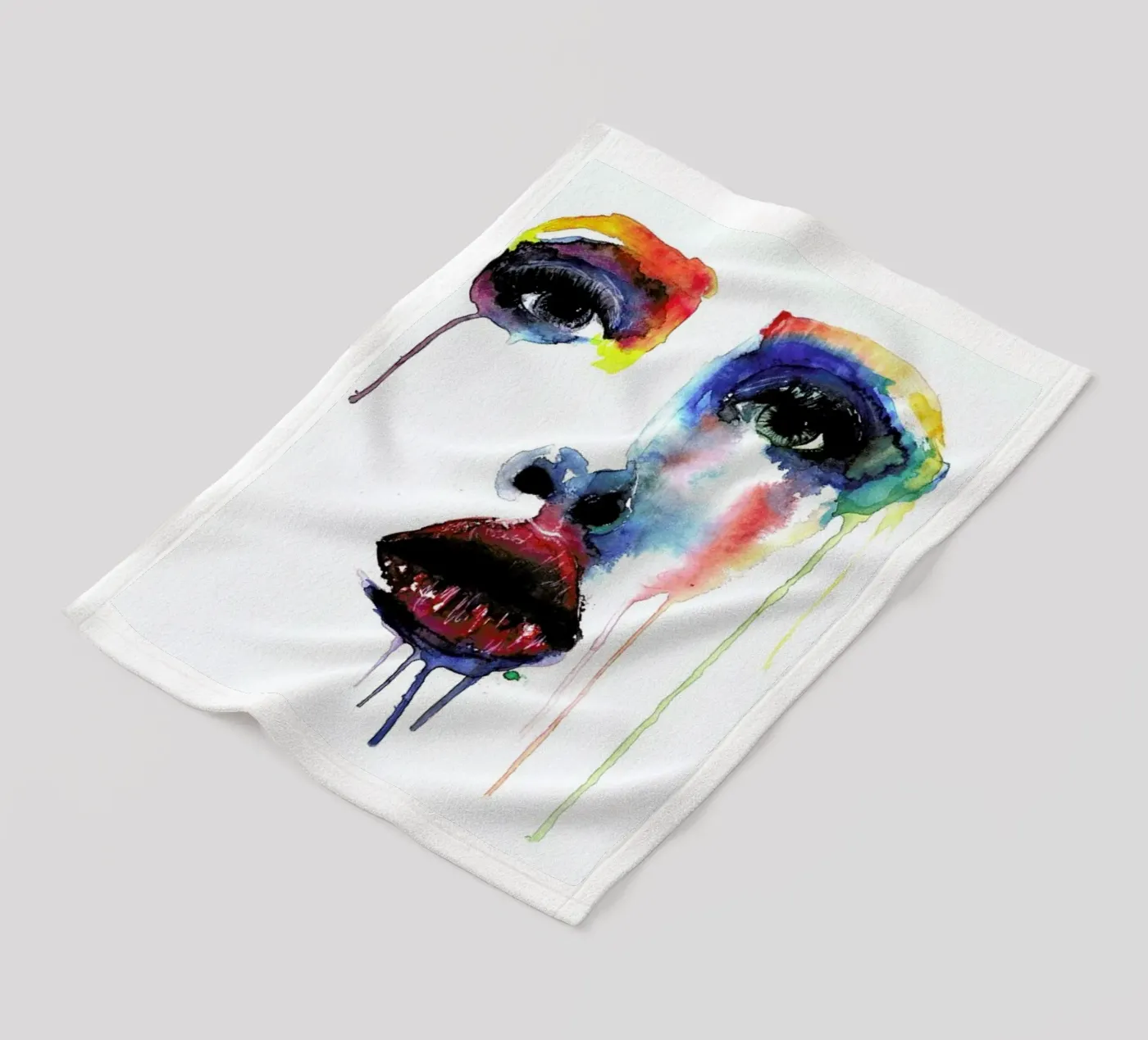 Crying Blue fleecedeken van Mathilde Olsen