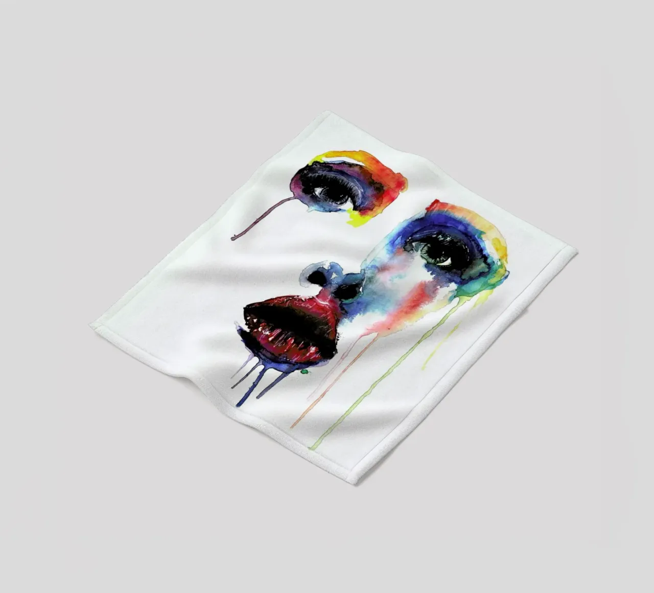 Crying Blue Fleecedecke von Mathilde Olsen