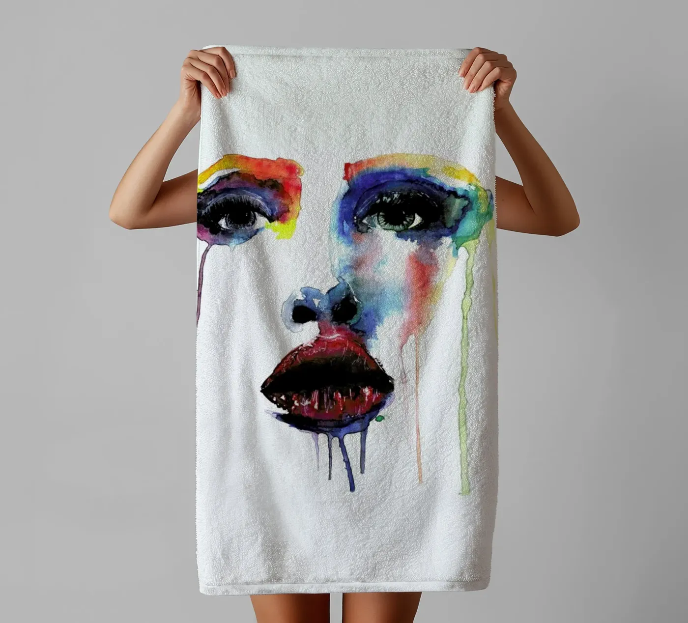 Crying Blue badhanddoek van Mathilde Olsen