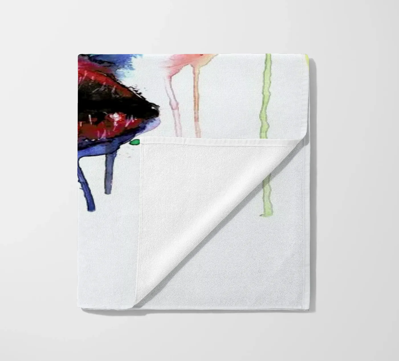 Crying Blue beach towel by Mathilde Olsen