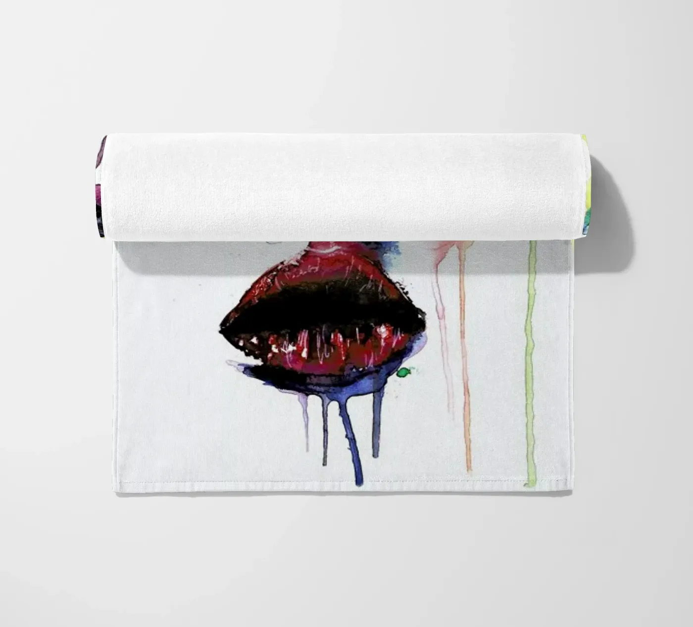 Crying Blue beach towel by Mathilde Olsen
