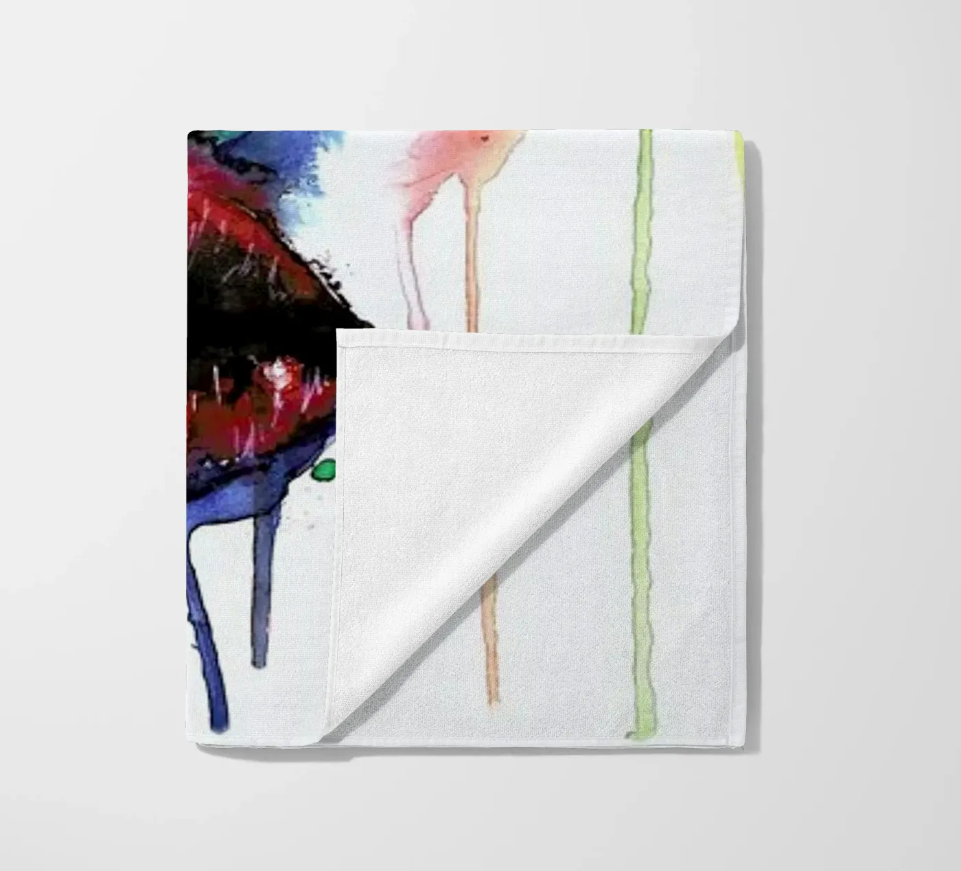 Crying Blue beach towel by Mathilde Olsen