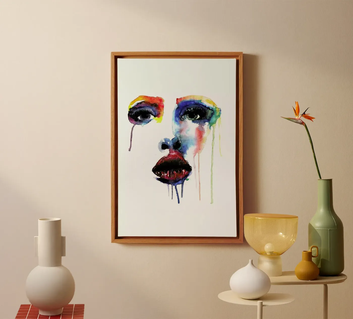 Crying Blue canvas van Mathilde Olsen