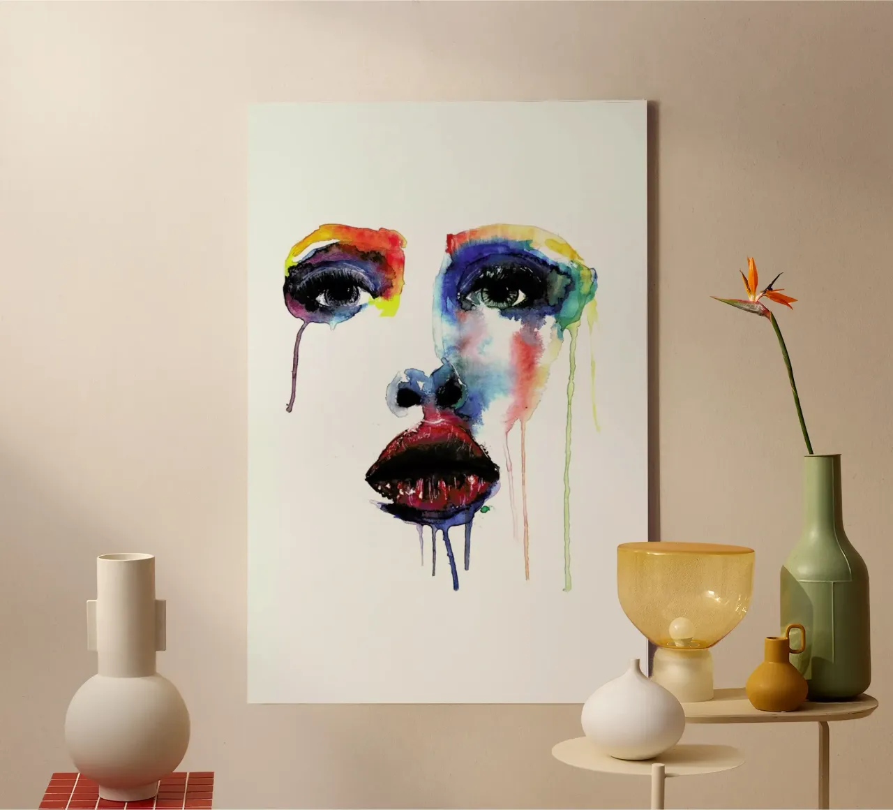 Crying Blue tela da Mathilde Olsen