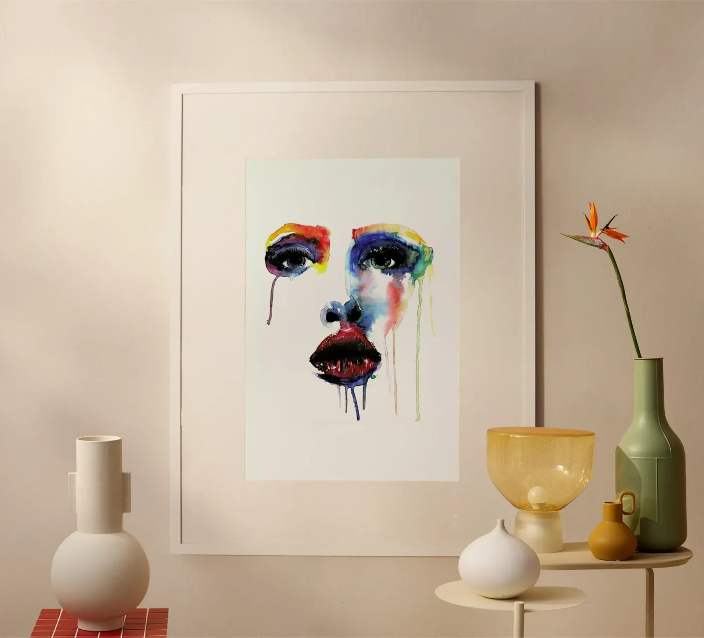 Crying Blue Poster von Mathilde Olsen