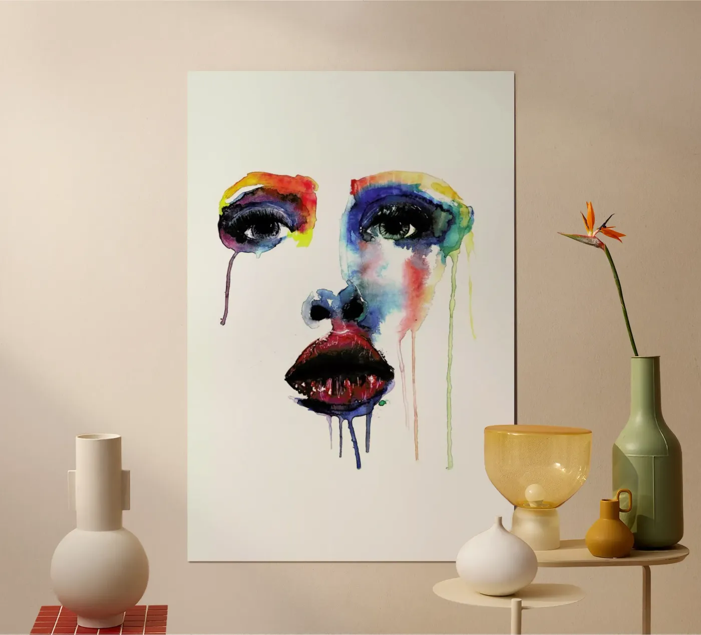 Crying Blue Poster von Mathilde Olsen