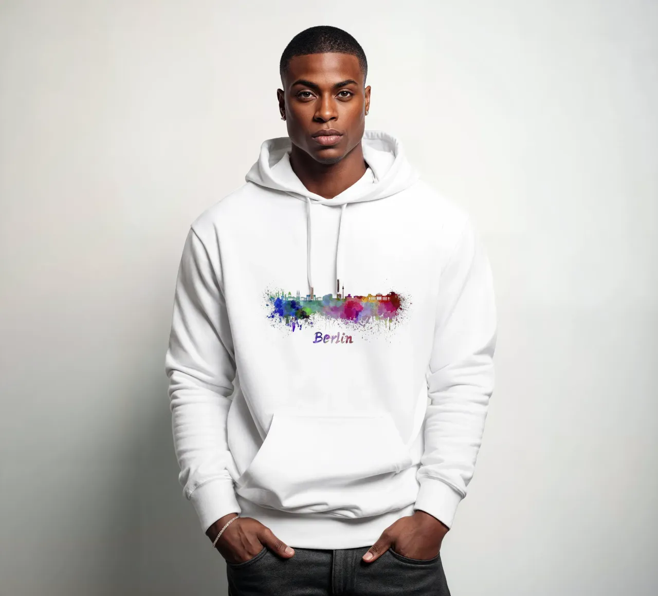 Lo skyline di Berlino felpa con cappuccio da 🎁 ARTVI-SHOP