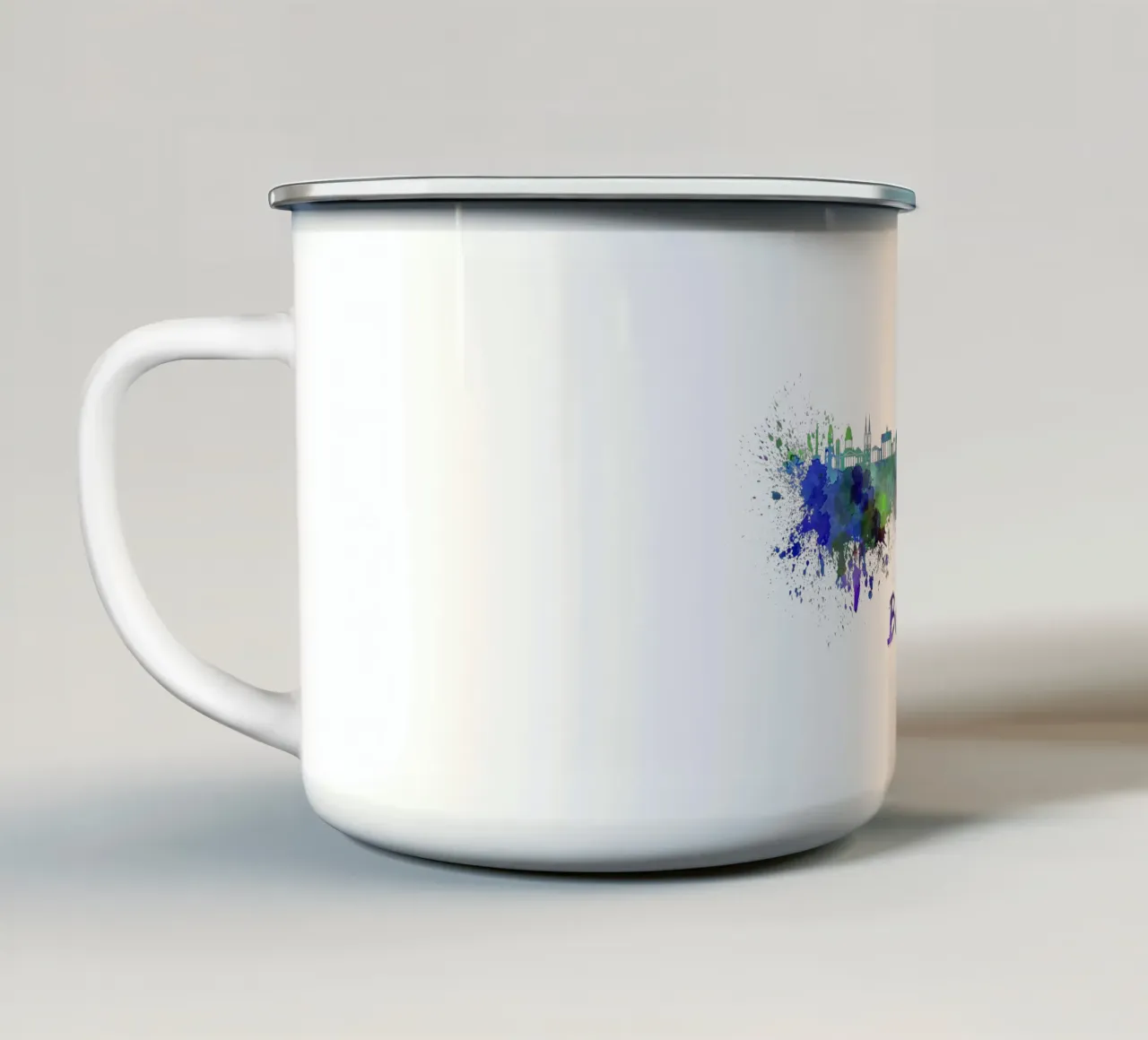 Lo skyline di Berlino tazza in smalto da 🎁 ARTVI-SHOP