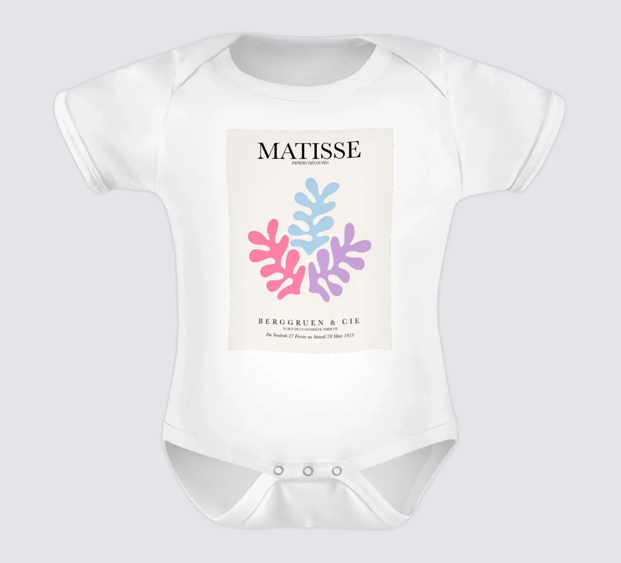 Foglia di Matisse a colori body neonato maniche corte da DODOLAN STORE