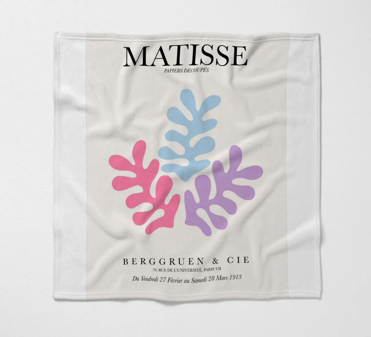 Foglia di Matisse a colori coperta in pile da DODOLAN STORE