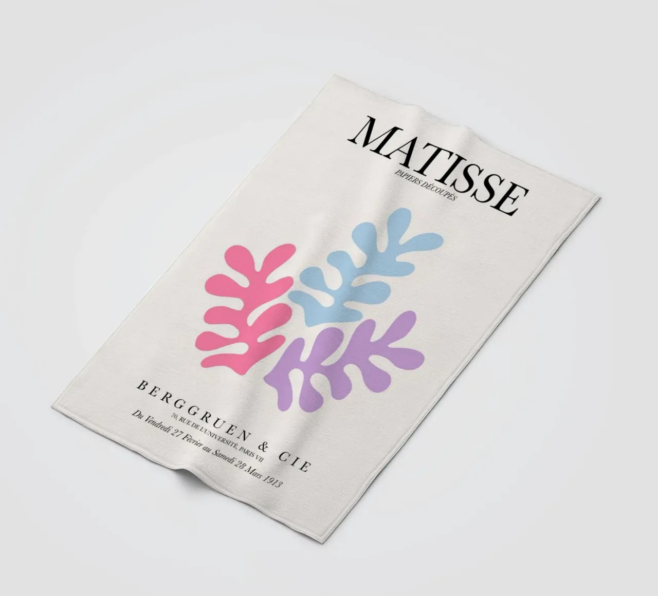 Foglia di Matisse a colori coperta in pile da DODOLAN STORE