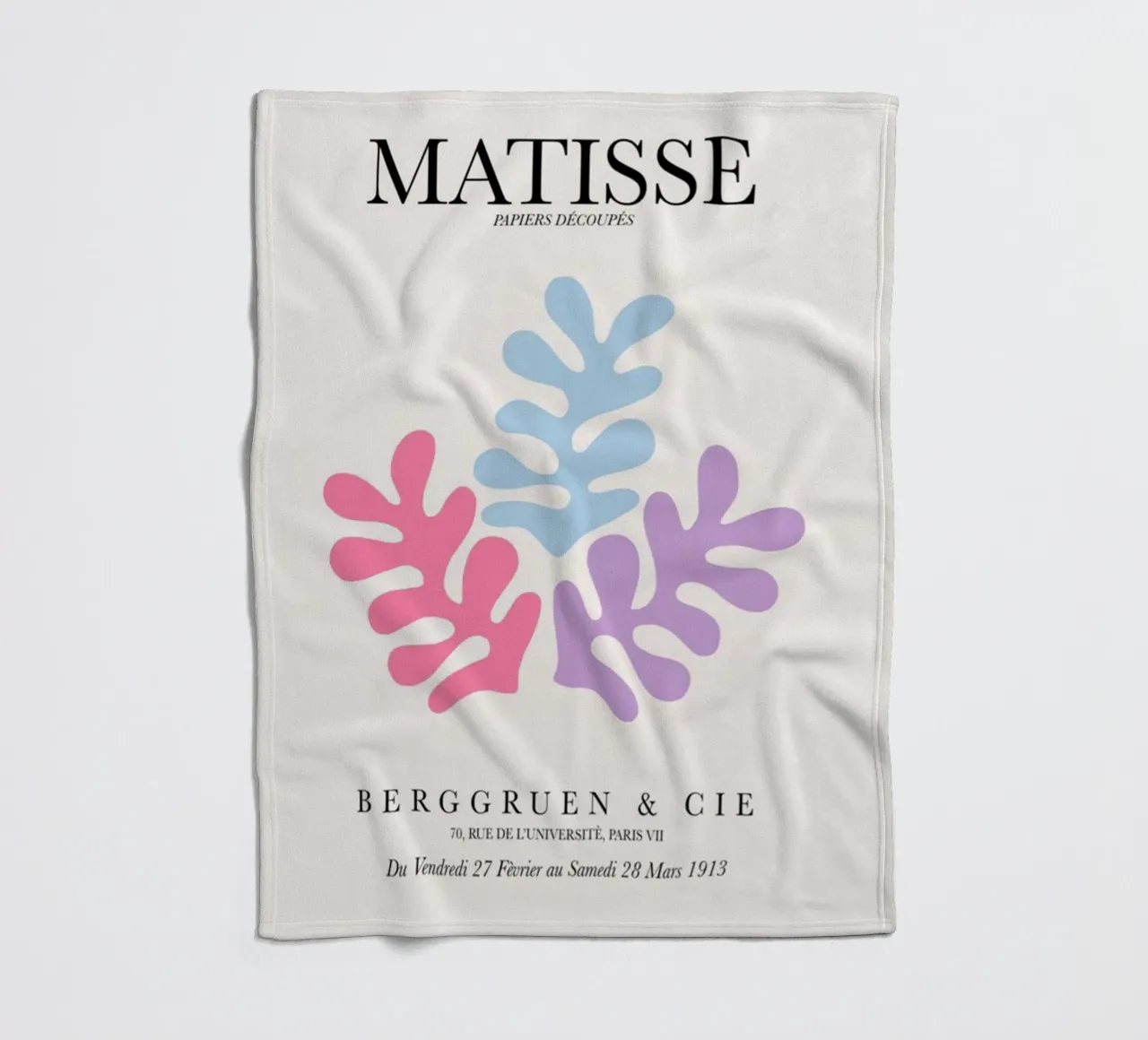 Foglia di Matisse a colori coperta in pile da DODOLAN STORE