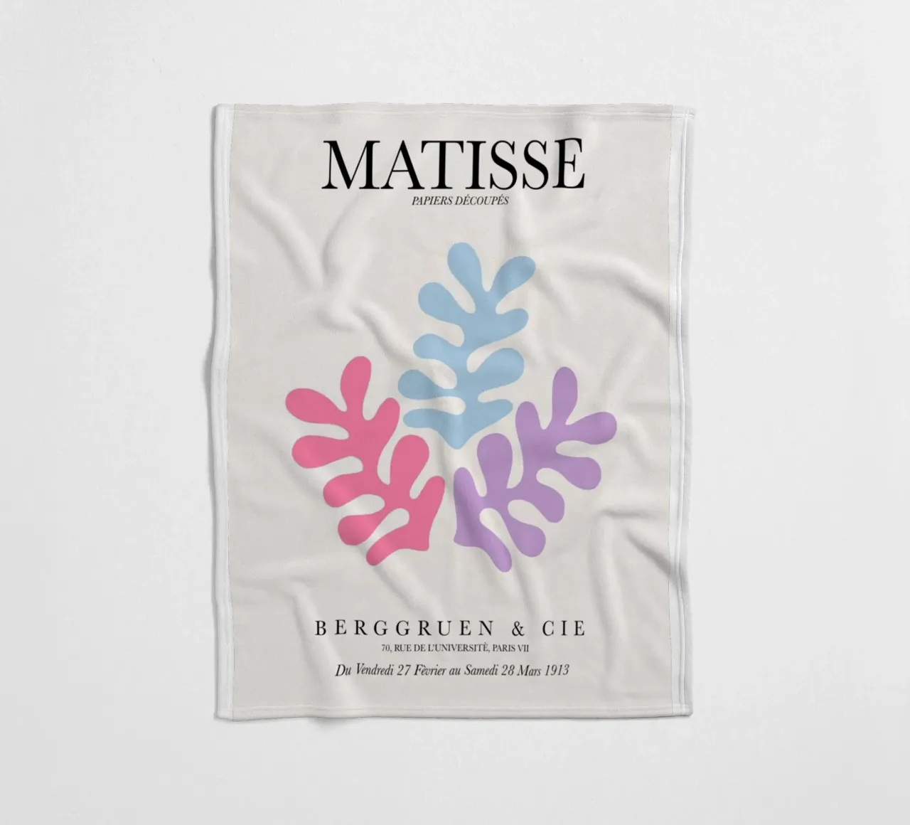 Foglia di Matisse a colori coperta in pile da DODOLAN STORE