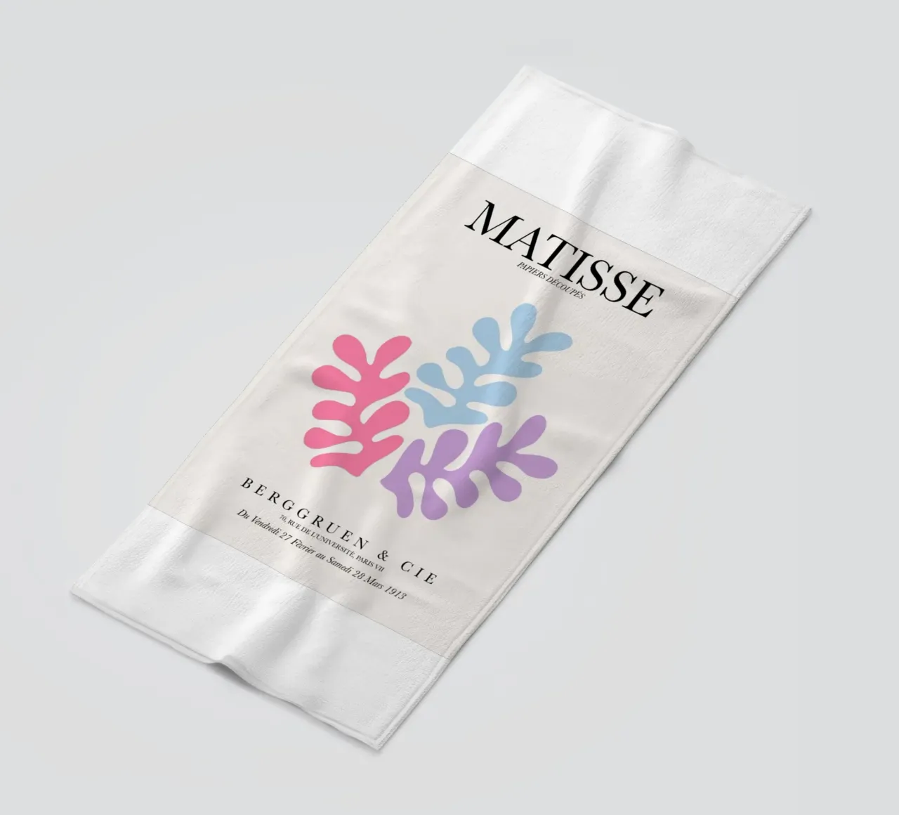 Foglia di Matisse a colori telo mare da DODOLAN STORE