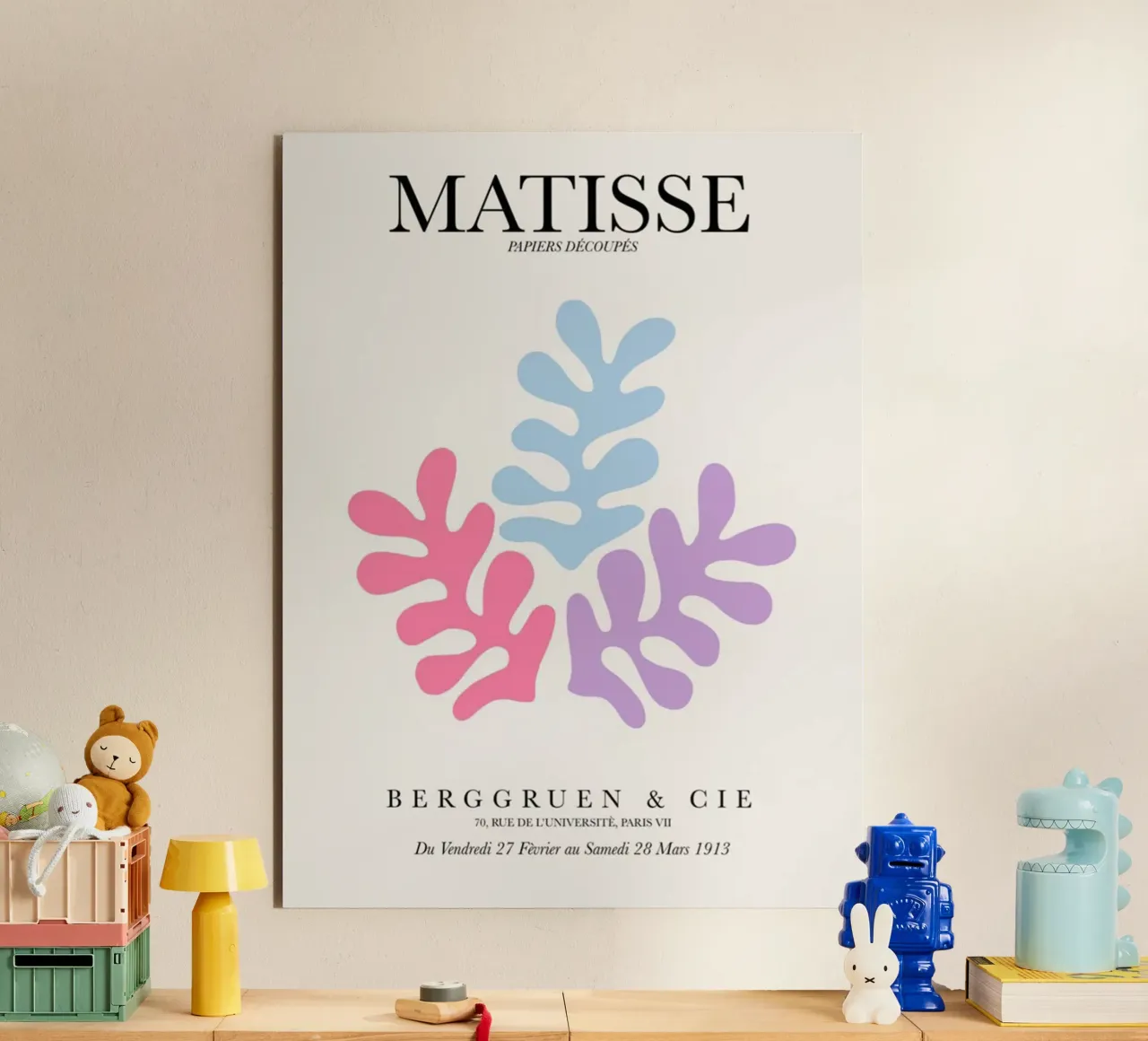 Foglia di Matisse a colori alluminio dibond da DODOLAN STORE