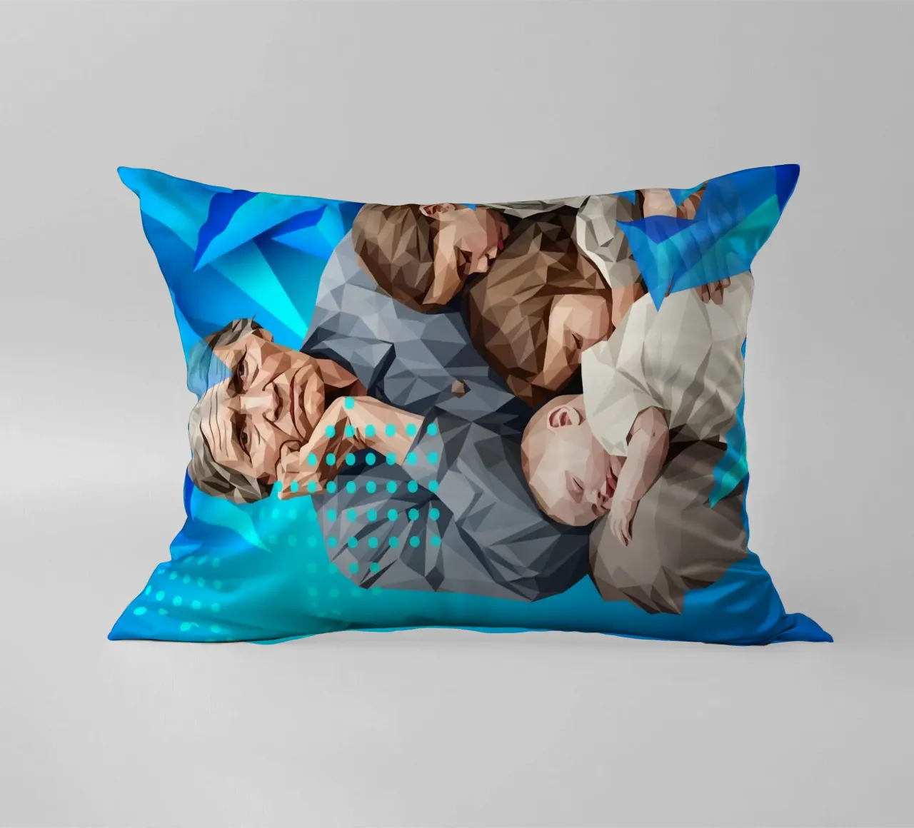 Madre migrante Lowpoly cuscino da Low Profile