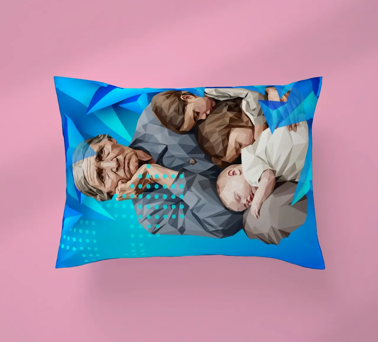 Madre migrante Lowpoly cuscino da Low Profile