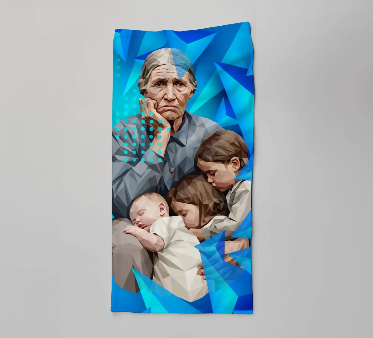 Madre migrante Lowpoly asciugamano da bagno da Low Profile
