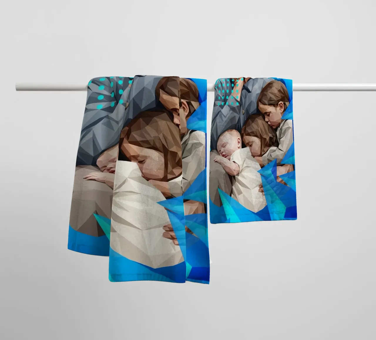 Madre migrante Lowpoly asciugamano da bagno da Low Profile