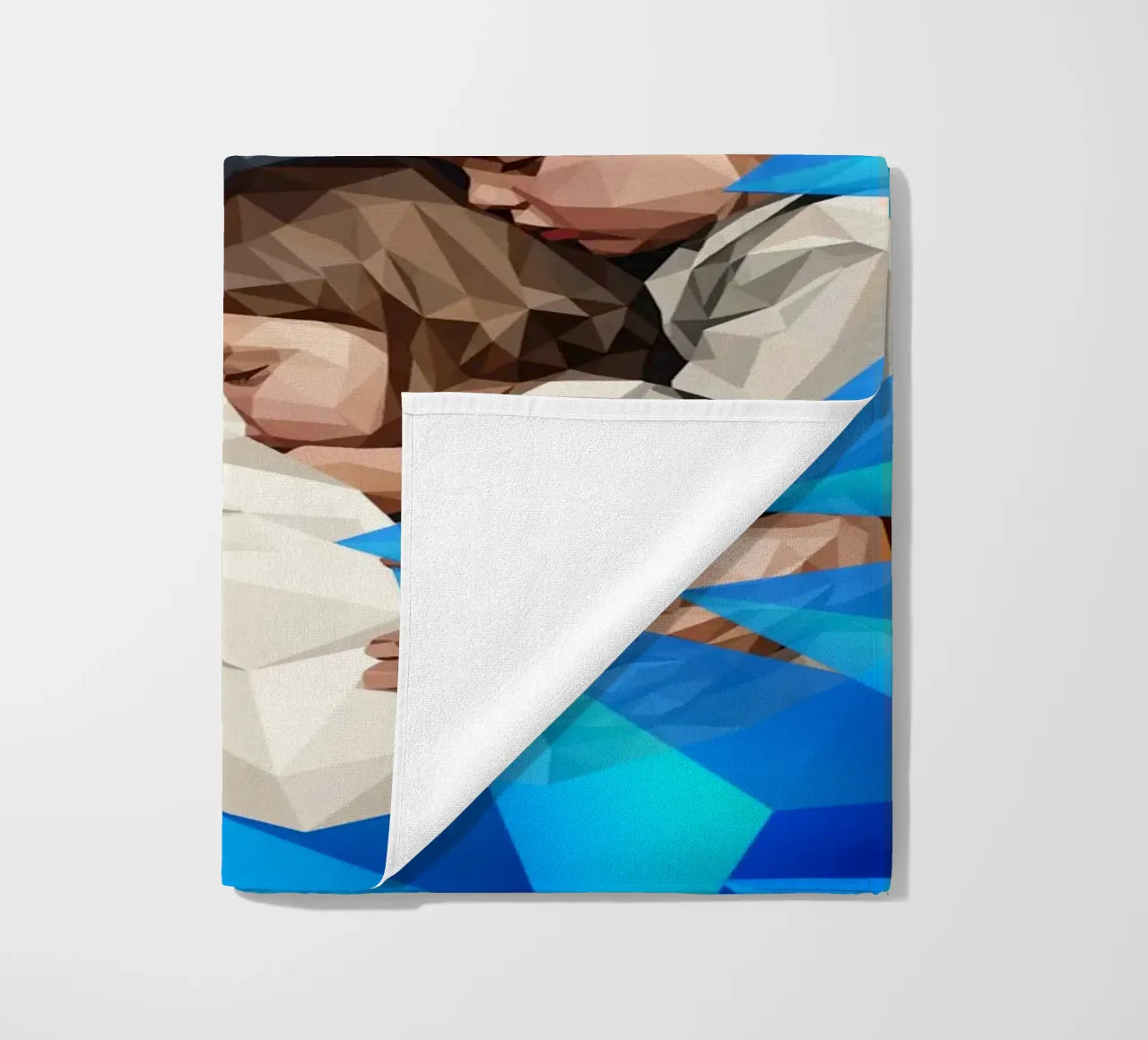 Madre migrante Lowpoly telo mare da Low Profile