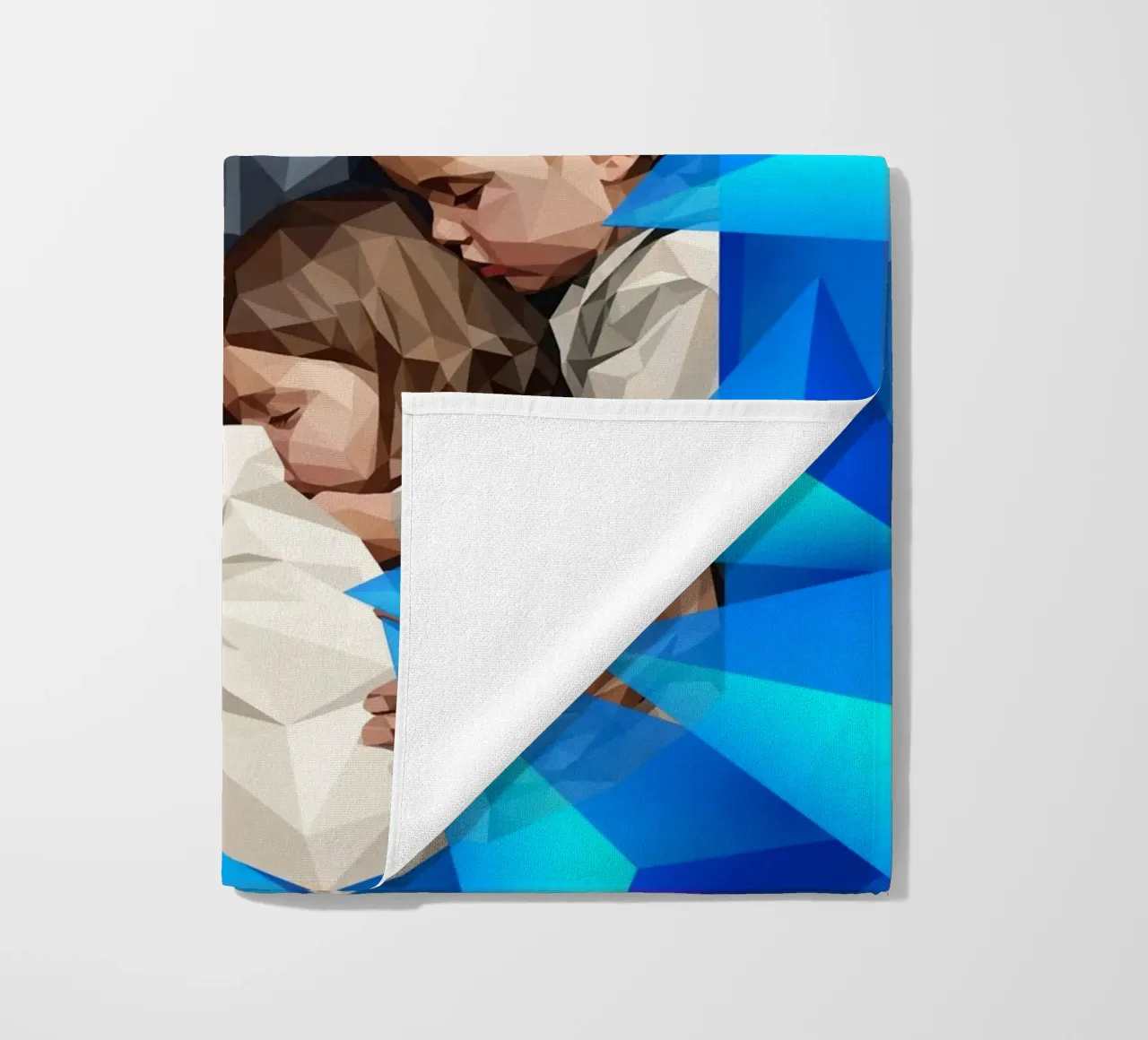 Madre migrante Lowpoly telo mare da Low Profile